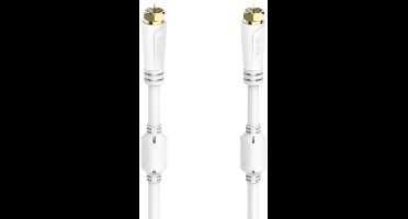 Hama SAT Aansluitkabel F Connector - F Connector Verguld 500 cm Wit