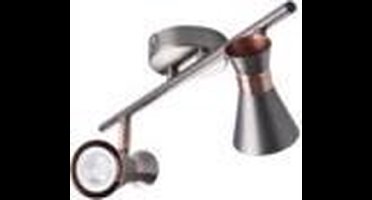 MILENO 2 - wandlamp - plafondlamp spot - incl LED - zilver - goud