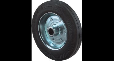 Kelfort Los staalverzinkt wiel, zwart rubber, gelagerd 125mm
