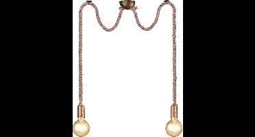 TRIO ROPE - Hanglamp - Antiek messing - excl. 2x E27 60W