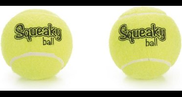 Beeztees Tennisbal+Pieper - Hondenspeelgoed - 8 cm - 2ST