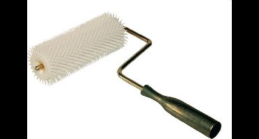 Ontluchtingsroller - Super Prof - 180 mm kompleet met eenzijdige RVS beugel stekellengte 35 mm