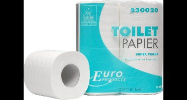 Euro Products - Toiletpapier - 2-laags - Tissue Wit - 4 x 200 vel
