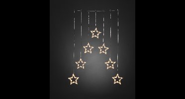 Konstsmide Lichtgordijn - 70 lamps LED piramidevorm - 118x72 cm - 24V - voor buiten - warmwit