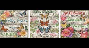 3 Legpuzzels van 500 stukjes - Vlindertuin (3x500) - Deco - Educa Legpuzzels