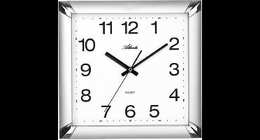 Wandklok Silver Square Modern Design