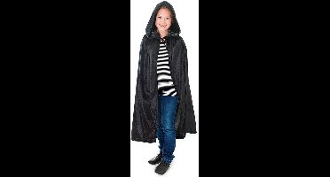Rubies Halloween verkleed cape - voor kinderen - zwart - fluwelen stof