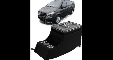 Passend Voor Mercedes Viano Vito W447 W639 2003 t/m 2019 Luxe USB Middenconsole Organizer Armsteun Middenarmsteun Zwart