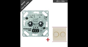 PEHA duo dimmer - LED - 2 x 6 tot 50W - Fase aansnijding - Met afdekplaat voor Berker S1 - Crème