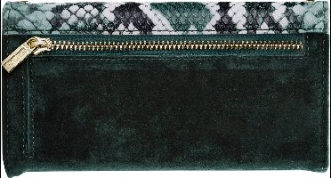 Mobilize Velvet Clutch Apple iPhone XS / X Hoesje Green Snake