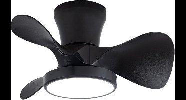 CristalRecord - Plafondventilator Moll Mini Ø 56 cm zwart