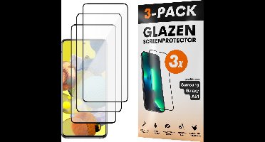 Screenprotector - Geschikt voor Samsung Galaxy A51 - Gehard Glas - Full Cover Tempered Glass - Case Friendly - 3 Pack