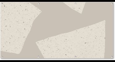 GreatGardenPosters - Tuinposter - Stenen - Terrazzo - Patronen - Pastel - Tuinschilderij - Schuttingposter - Wanddecoratie - 160x80 cm - Tuindoek - Buitenposter