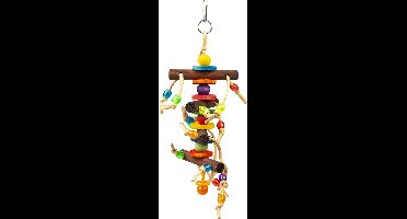 Duvo+ Kleurrijke Hanger - Houten Blokjes & Speeltjes - Meerkleurig - 28x10,2x6cm