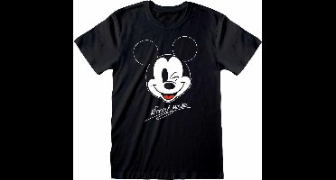 Mickey Mouse Mickey Face Heren T-shirt - zwart - XXL