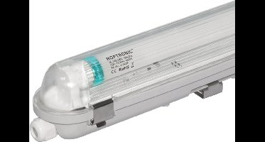 HOFTRONIC - LED TL Armatuur 120cm - IP65 waterdicht - Flikkervrij - Koppelbaar - 4000K Neutraal wit - 18W 2520lm (140lm/W) - Vervangt 64 Watt - Incl. LED buis - T8 (G13) fitting