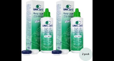 Unicare - Alles-in-één - 2 x 200ml - Lenzenvloeistof voor Harde contactlenzen - Premium Oogverzorging uit Nederland - incl. 2 lenzendoosje