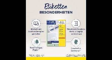 AVERY Zweckform Universal-Etiketten, 70 x 42,3 mm, weiß