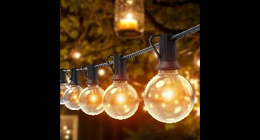 Outdoor 12M Fairy Lights Expandable with 18+2 G40 LED Globes - Light Chain For Garden Party Balcony Garden Decoration