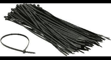 Falkx Kabelbinders 280x3.6 mm - 100 stuks - duurzaam kunststof - zwart