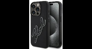 Karl Lagerfeld Hardcase Hoesje Voor Iphone 15 Pro 6.1 3D Rubberen Handtekening