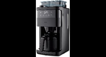 MEDION koffiezetapparaat met molen en thermoskan (1 liter, max. 8 kopjes, 8 maalinstellingen, max. 1000 watt, timer, LED-display, druppelstop, permanent filter, MD19911)
