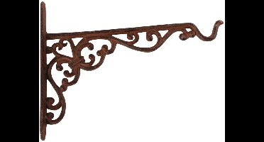Hangpot + Muurhaak Bari - terracotta - D25 cm - kunststof - metaal - tuinaccessoires