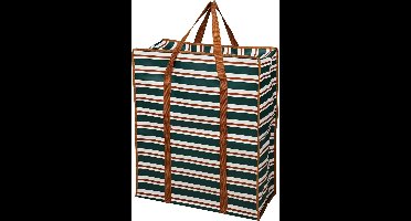 Storage Solutions Grote opberg tas voor dekens/kussens/speelgoed - met rits - Retro kleuren mix - 55 x 27 x 65 cm- met hengsels - 96 Liter
