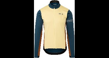 AGU Performance Winter Jack - Heren - Wielrenjas - Softshell - Winddicht - Waterafstotend - Ademend rugpaneel - Reflecterend - Golden Mist - L