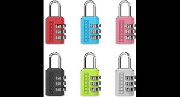 Boraboi® Cijferslot Set van 6 Stuks met Driecijferige Combinatie voor Veiligheid en Gemak