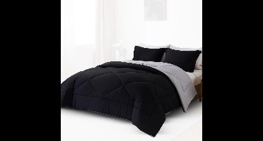 Dekbed 240x220 - 2 Persoons 4 Seizoenen - Wasbaar - Extra Zacht - Zwart
