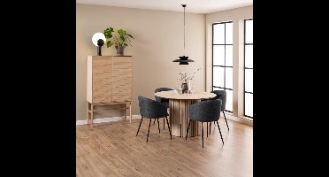 Giga Living Eettafel Klevik - Rond Naturel - Ø120x75cm