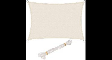 warraich-Zonnescherm en Windscherm van PES – Crèmekleurig met UV-bescherming-2x4m