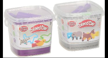 Kleiset in Opbergbox met Uitsteek Dierenvormen - 3 Kleuren Klei