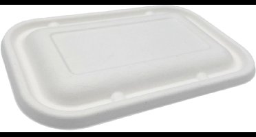 Daily Style – Deksel voor bakken – Suikerriet Bagasse – 750-1000 ml – 50 stuks – Duurzaam Wegwerpservies