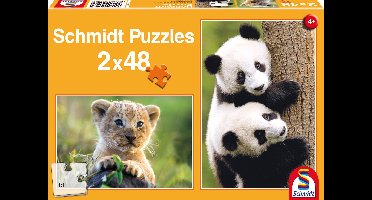 Cute Animal Babies, 2x48 pcs - Kinderpuzzel