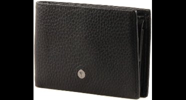 JOOP! Leren portemonnee Nestor Cross Grain 2 Card Wallet Black zwart