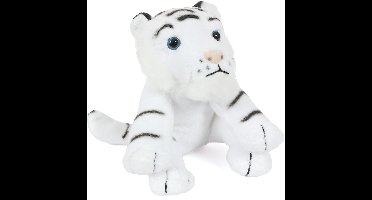PIA Soft Toys - Pluche Knuffeldier Tijger - wit - 16 cm