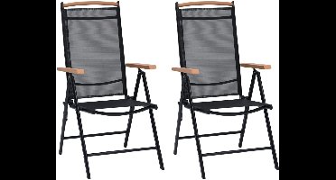 Tuinstoelen – Inklapbare Stoelen – Balkonstoelen – Aluminium Frame – Verstelbare Rugleuning – Weerbestendige Bekleding