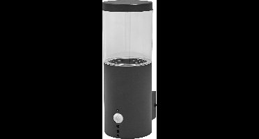 LEDVANCE ENDURA CLASSIC EBRO WALL SEN buitenlantaarn, wandlamp, donkergrijs, edelstaal, snelle en eenvoudige installatie, beschermingsklasse IP44, bewegingsmelder, daglichtsensor, roestvrij staal
