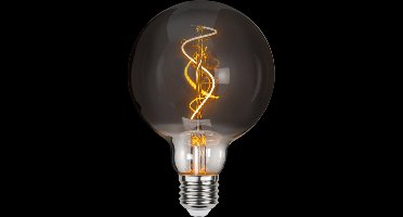 G95 bol - E27 - 3W - Super Warm Wit <2200K - Filament - Rookglas