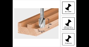 Festool HS Spi S8 D16/20 Spiraalgroeffrezen - 490949