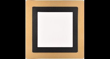 LED Plafondlamp - Torna Groan - 46W - Aanpasbaar kleur - Dimbaar - Vierkant - Zwart Goud - Metaal