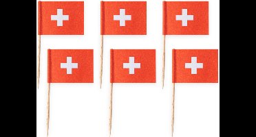 Wefiesta - Prikkers Zwitserland (50 stuks) - WK voetbal 2026 - WK voetbal versiering - Olympische spelen