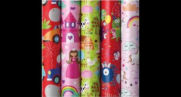 Verhaak Cadeaupapier Bambini Junior 200 X 70 Cm Papier 5 Stuks