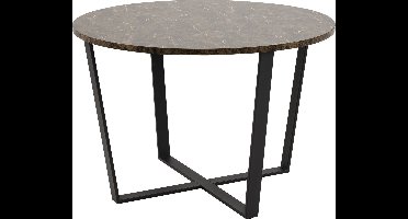 Amst eetkamertafel marmer print bruin.