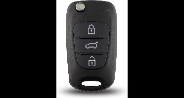 XEOD Autosleutelbehuizing - sleutelbehuizing auto - sleutel - Autosleutel / Geschikt voor: Hyundai / Kia 3 knops Freesgroef rechts