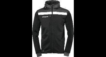 Uhlsport Offense 23 Trainingsjack Met Capuchon Heren - Zwart / Antraciet / Wit | Maat: XL