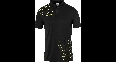 Uhlsport Score 26 Polo Heren - Zwart / Geel | Maat: 3XL