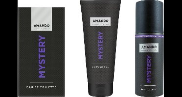 Amando Mystery - SET - Eau de Toilette Spray / Douchegel / Deo Spray